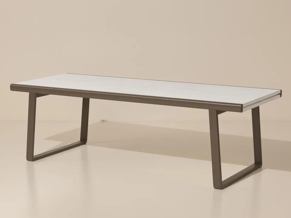 Kettal Bitta extending marble dining table