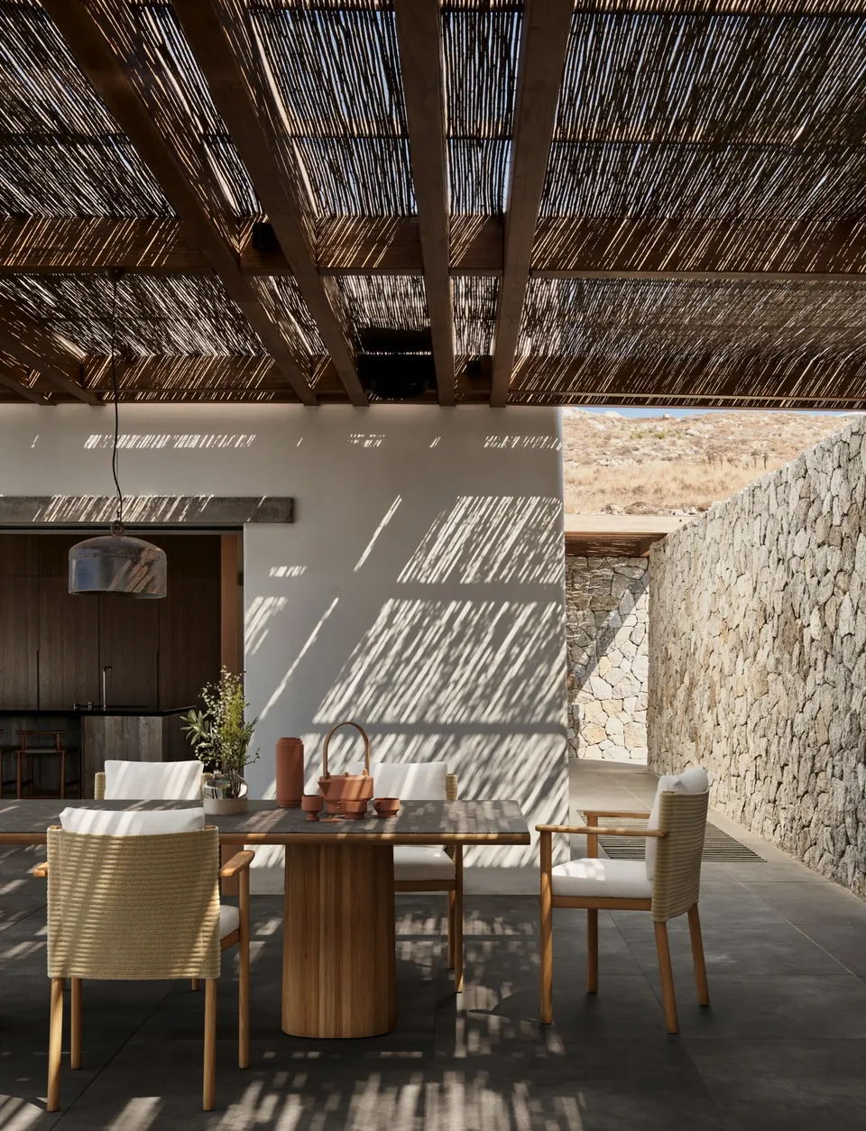 Kettal Giro outdoor furniture in use, catalog photograph