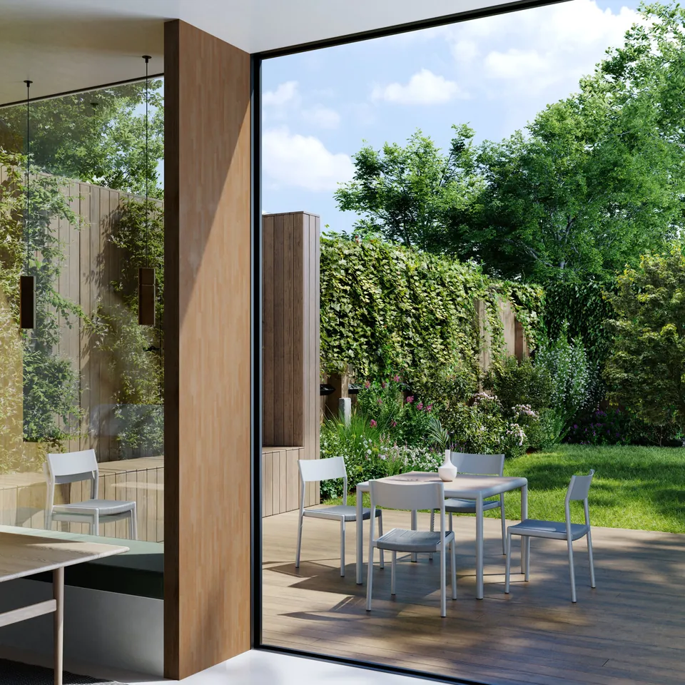 Kettal Passage outdoor furniture in use, catalog photograph