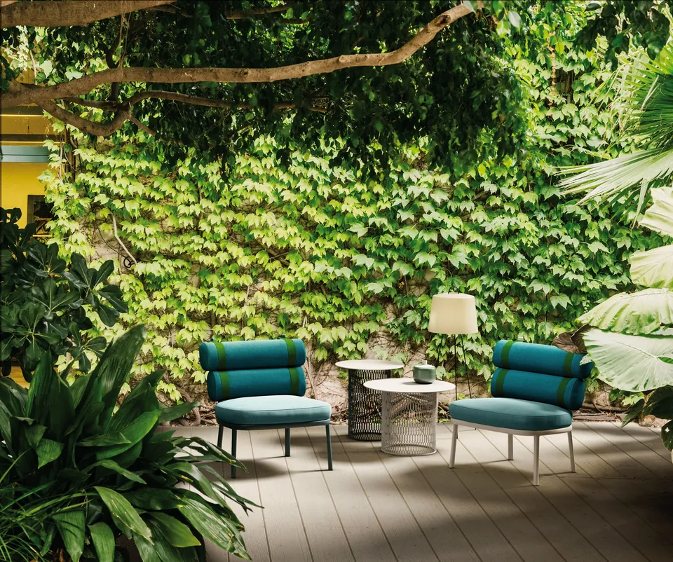 Kettal Roll outdoor furniture in use, catalog photograph