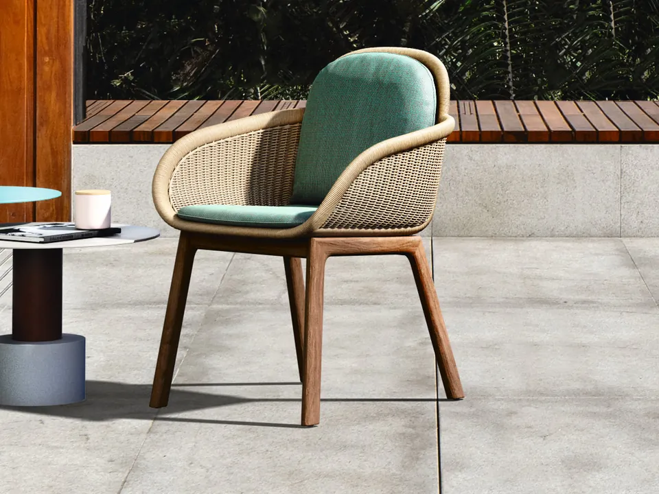 Kettal Vimini outdoor furniture in use, catalog photograph